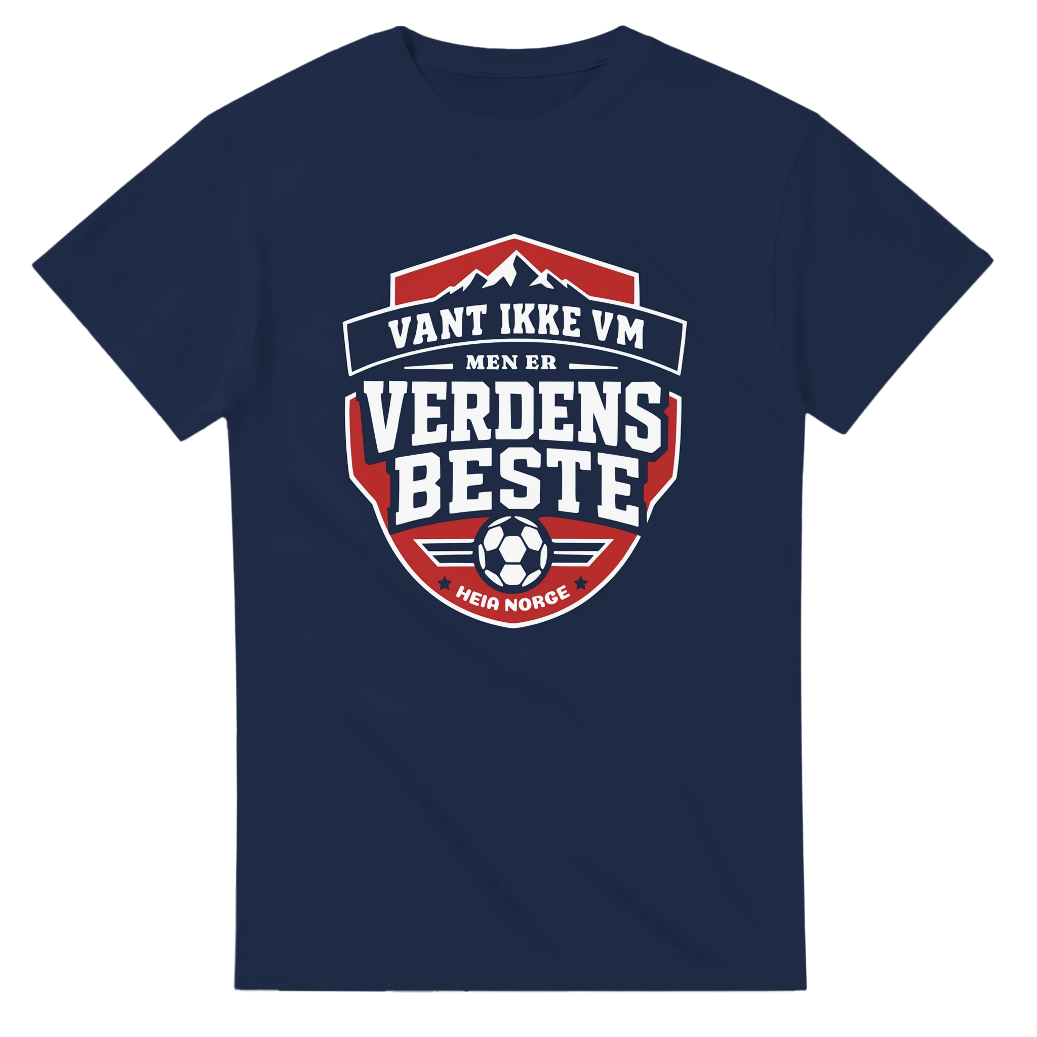 Norge t-skjorte rød – supporterutstyr VM 2026 – Heia Norge Shop