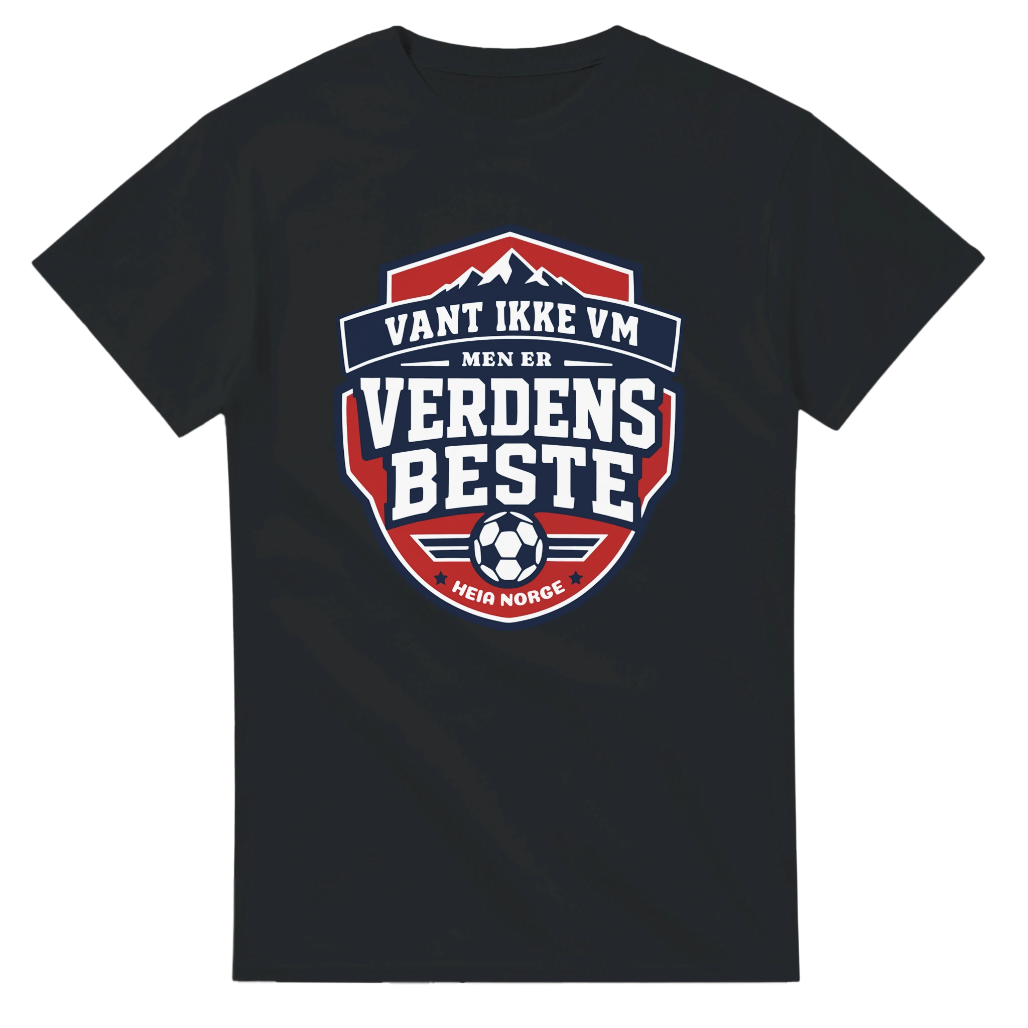 Norge VM t-skjorte detalj – Vant ikke VM, men er Verdens Beste – Heia Norge Shop