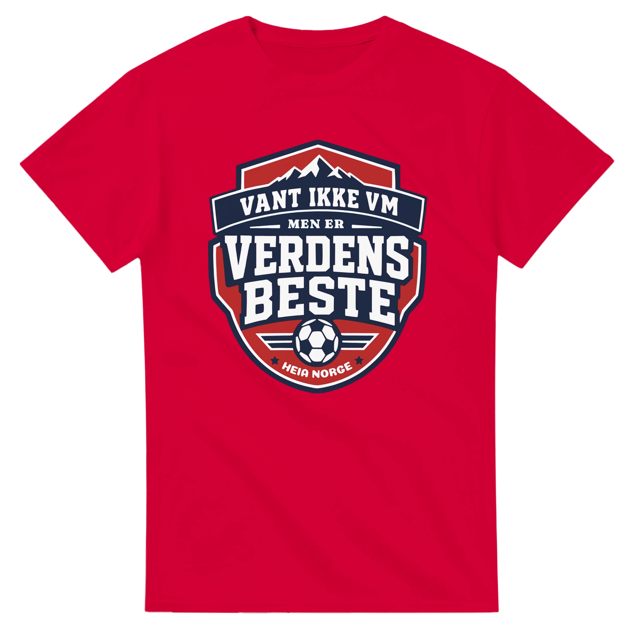 Norge t-skjorte marineblå – supporterutstyr for fotballfans – Heia Norge Shop