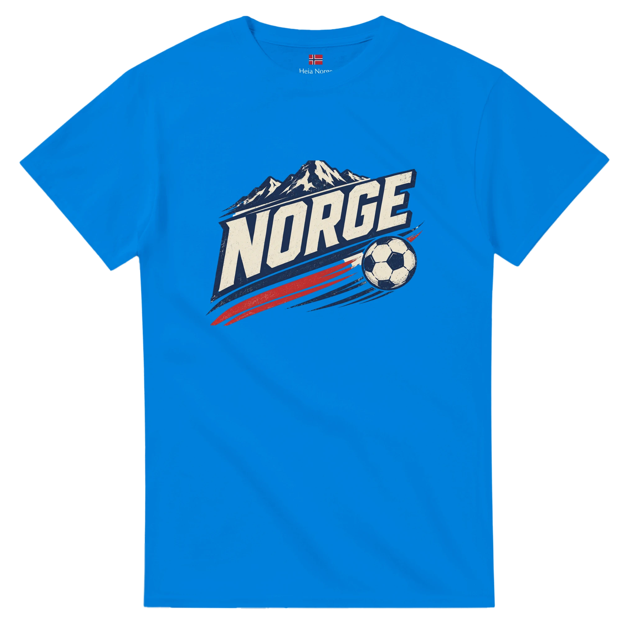 Norge t-skjorte kongeblå (Royal) med NORGE-trykk – Heia Norge Shop