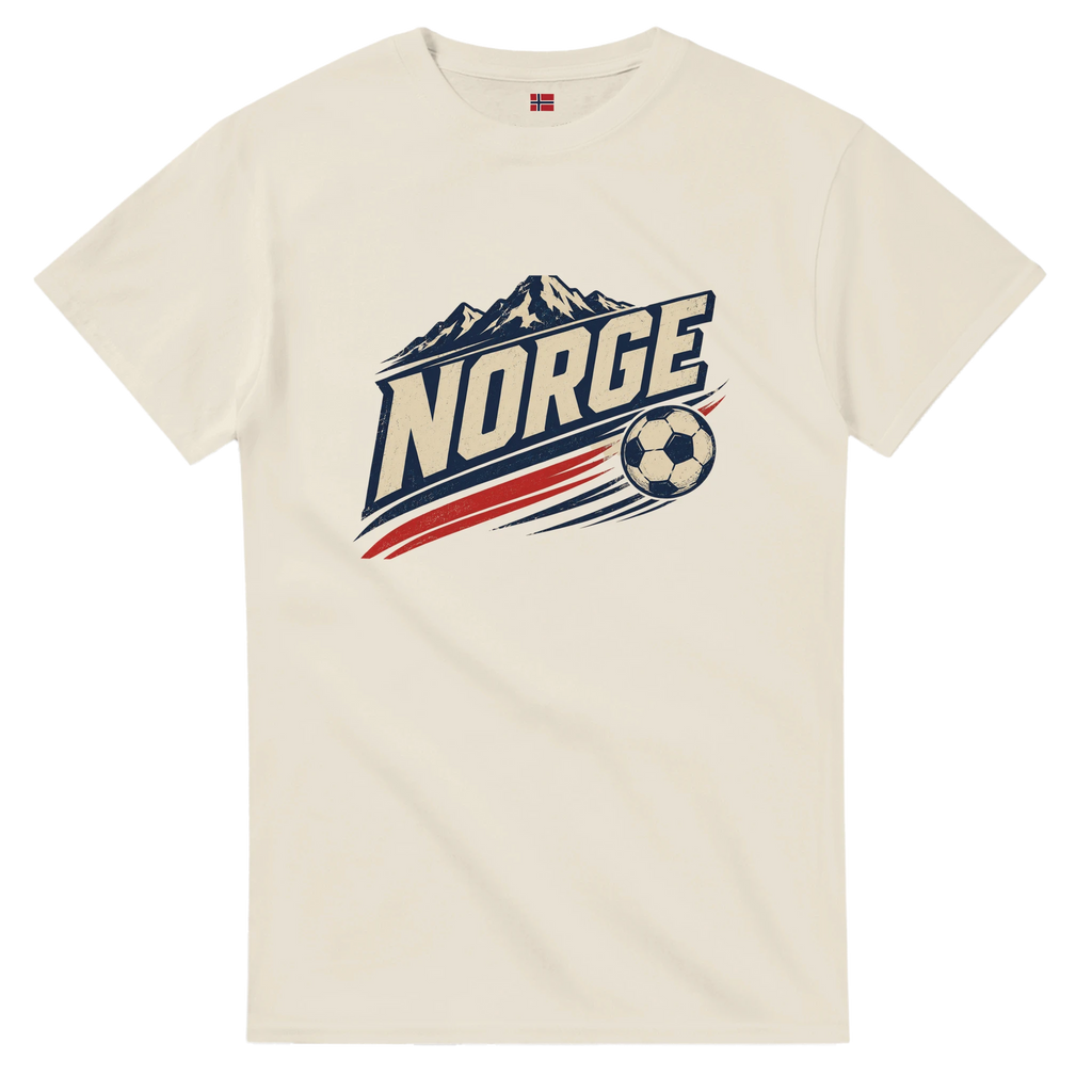 Norge t-skjorte natur/kremhvit med NORGE-trykk – Heia Norge Shop