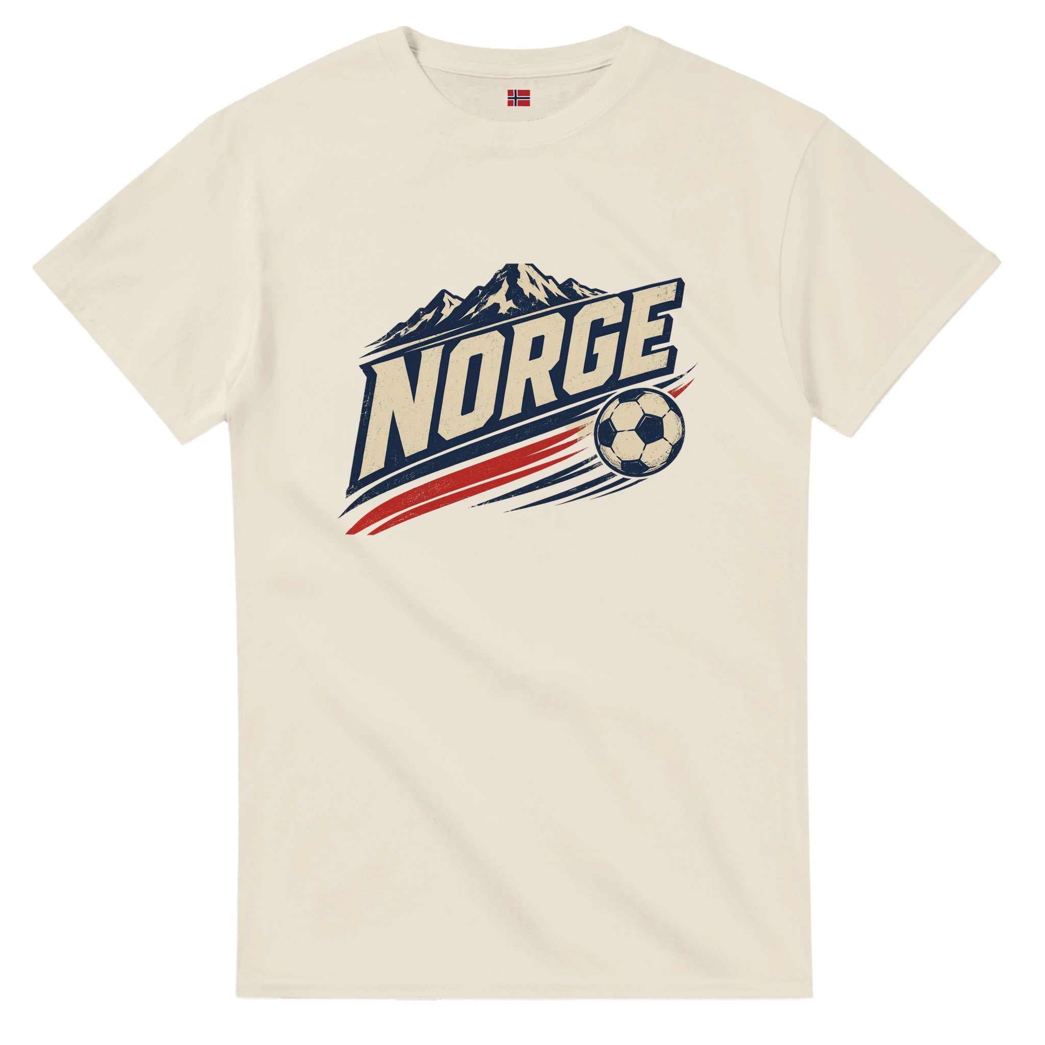 Norge t-skjorte natur/kremhvit med NORGE-trykk – Heia Norge Shop